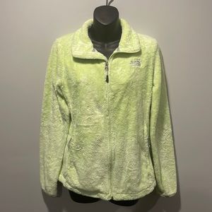 The North Face Women's Light Green Fuzzy Full-Zip Jacket